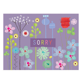 Mini Floral Sorry Card, 2 of 4