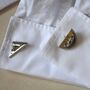 Architect Engineer Cufflinks Set 316 L Stainless Steel Ruler And Protractor Design Gift, thumbnail 1 of 5