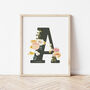 Personalised Initial Floral Print, thumbnail 1 of 5