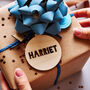 Personalised Wooden Bauble Christmas Gift Tag, thumbnail 1 of 2