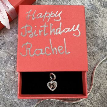 30th Birthday Charm Personalised Silver Bracelet Gift, 2 of 8