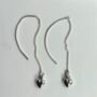 Heart Sterling Silver Ear Threader Earrings, thumbnail 4 of 4