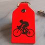 Cyclists Leather Key Ring, thumbnail 7 of 12