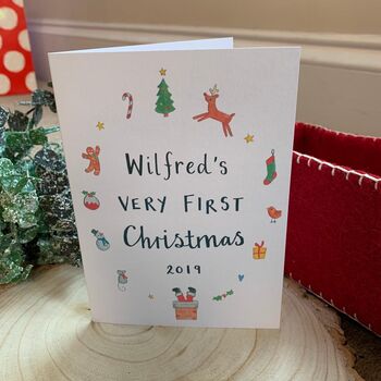 Personalised Baby's Very 1st Christmas Card, 5 of 5