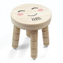 Personalised Cute Face Kids Wooden Stool, thumbnail 6 of 6