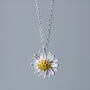 Sterling Silver Daisy Pendant Necklace, thumbnail 3 of 6