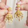 Filigree Ethnic Dangly Charm Detailed Drop Earrings, thumbnail 4 of 9