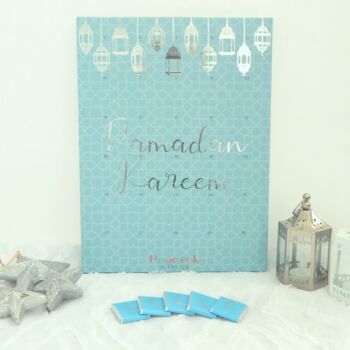 Ramadan Chocolate Countdown Calendar Blue And Silver, 2 of 2
