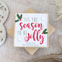 Tis The Season To Be Jolly, Christmas Heart Studs, thumbnail 1 of 5