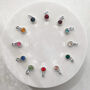 Sterling Silver Family Birthstone Clasp Bracelet, thumbnail 2 of 5