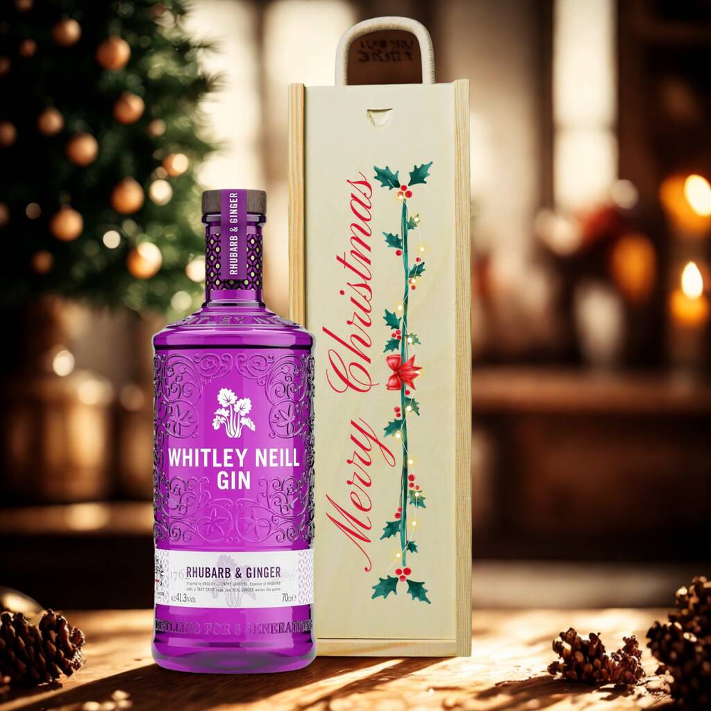 Merry Christmas Whitley Neill Rhubarb And Ginger Gift Set, 1 of 3