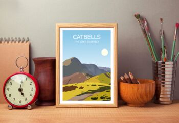 Catbells Lake District Peak Art Print, 3 of 4