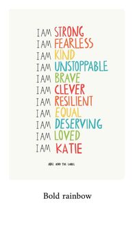 Personalised 'I Am' Strong Children's Affirmation Print, 6 of 8