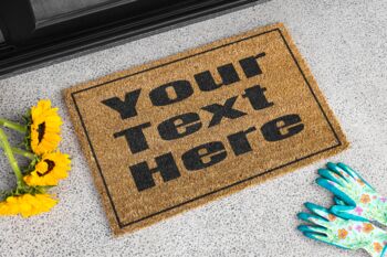 Personalised Coir Door Mat Your Text Here Door Mat, 2 of 9