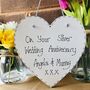 Personalised Silver Wedding Anniversary Wooden Heart, thumbnail 7 of 7
