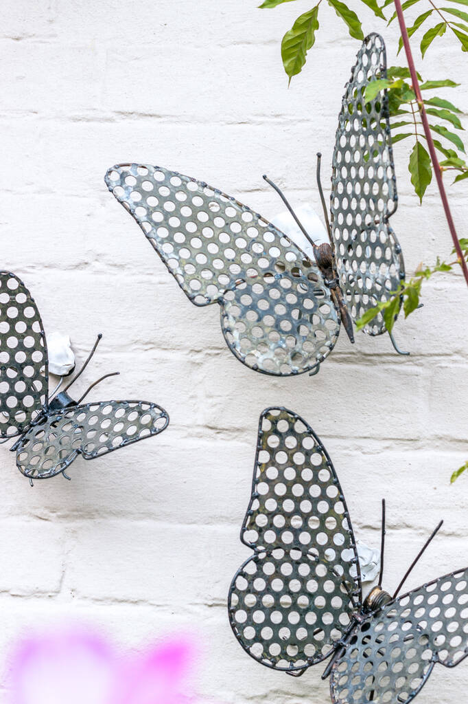 Three Butterflies Recycled Metal Garden Sculpture By Chi Africa ...