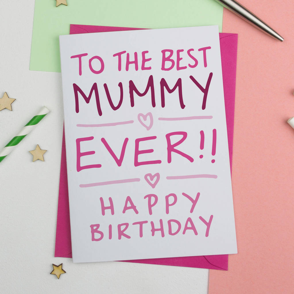 Birthday Card For Mummy Or Mum