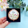Floral Name Rose Gold Compact Mirror, thumbnail 1 of 8