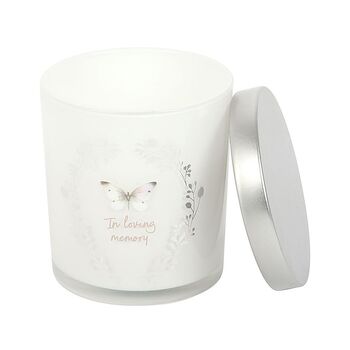 In Loving Memory White Butterfly Vanilla Candle, 2 of 2