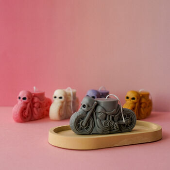 Skull Motorcycle Candle, 3 of 11
