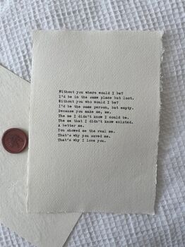 Personalised Custom 1930s Typewriter Letter, Envelope And Wax Seal, 2 of 3