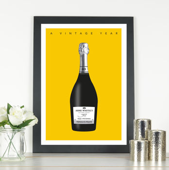 Personalised 'A Vintage Year' Birthday Prosecco Print, 5 of 10