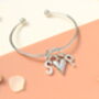 Personalised Double Initial Silver Bracelet, thumbnail 3 of 8