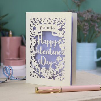 Personalised Papercut Valentine's Card, 5 of 7