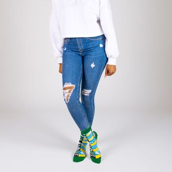 Adinkra Green Afropop Socks, 3 of 6