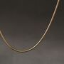 18 K Gold Plated Snake Chain Necklace, thumbnail 1 of 5