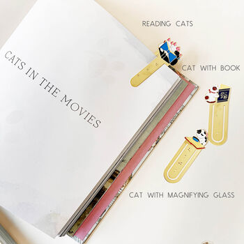 Set Of Three Personalised 'Cats Love To Read' Bookmark, 8 of 11