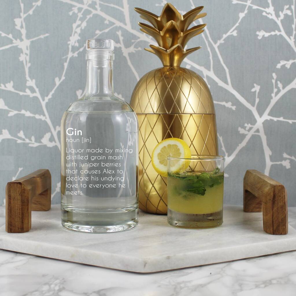 Witty Personalised Gin Definition Decanter 700ml, 1 of 3