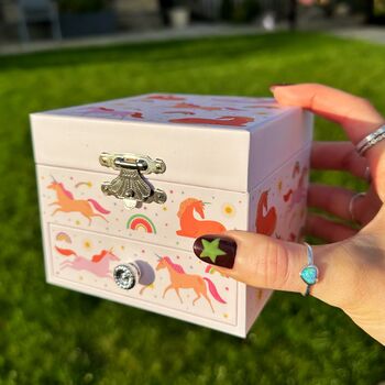 Personalised Musical Unicorn Jewellery Box, 5 of 7