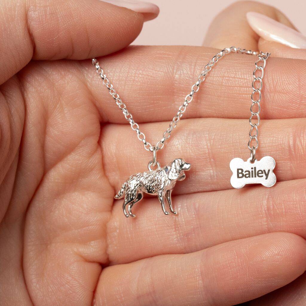 Personalised Cocker Spaniel Sterling Silver Necklace, 1 of 6