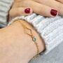 Minimalist Gold Rhombus Birthstone Bracelet, thumbnail 1 of 8