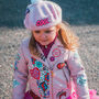 Kids Personalised French Style Beret Hat With Patches, thumbnail 7 of 12