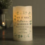 Personalised Botanical Wedding LED Candle, thumbnail 1 of 2