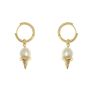 Pearl Ice Cream Hoop Earrings, thumbnail 1 of 6