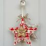 'Family Christmas Message' Oak Fabric Star Decoration, thumbnail 4 of 8