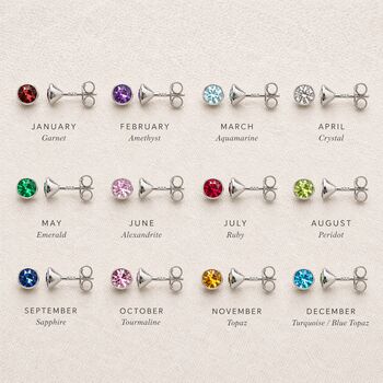 Girl's Personalised Initial And Birthstone Necklace In Sterling Silver, 7 of 9