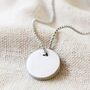 Men's Stainless Steel Disc Pendant Necklace, thumbnail 1 of 4