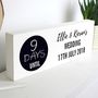 Personalised Classic Chalk Countdown Wooden Block Sign, thumbnail 2 of 4