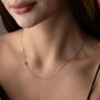 Personalised Sideway Initial Birthstone Necklace, thumbnail 2 of 10