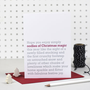 'Oodles Of Christmas Magic' Christmas Card, 2 of 2