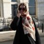 Christmas Poinsettia Flower Print Scarf In Personalised Gift Box, thumbnail 5 of 5