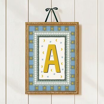 Personalised Initial Print In Neutral Colours, 7 of 10
