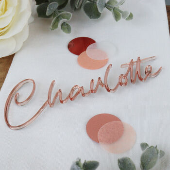Rose Gold Delicate Wedding Place Settings, 3 of 12