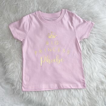 Big Princess Little Princess Matching T Shirt Set, 2 of 4