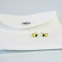Sterling Silver Gold Colour Pineapple Stud Earrings, thumbnail 4 of 5
