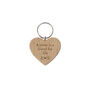 'A Sister Is A Friend For Life' Oak Heart Keyring, thumbnail 2 of 2